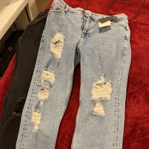 ASOS skinny fit distressed jeans